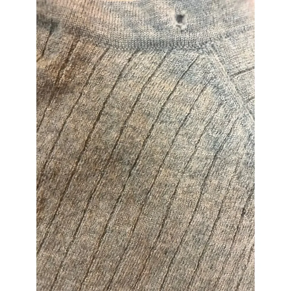 Paul Fredrick Merino Wool Silk Cashmere Ribbed Vest L Olive